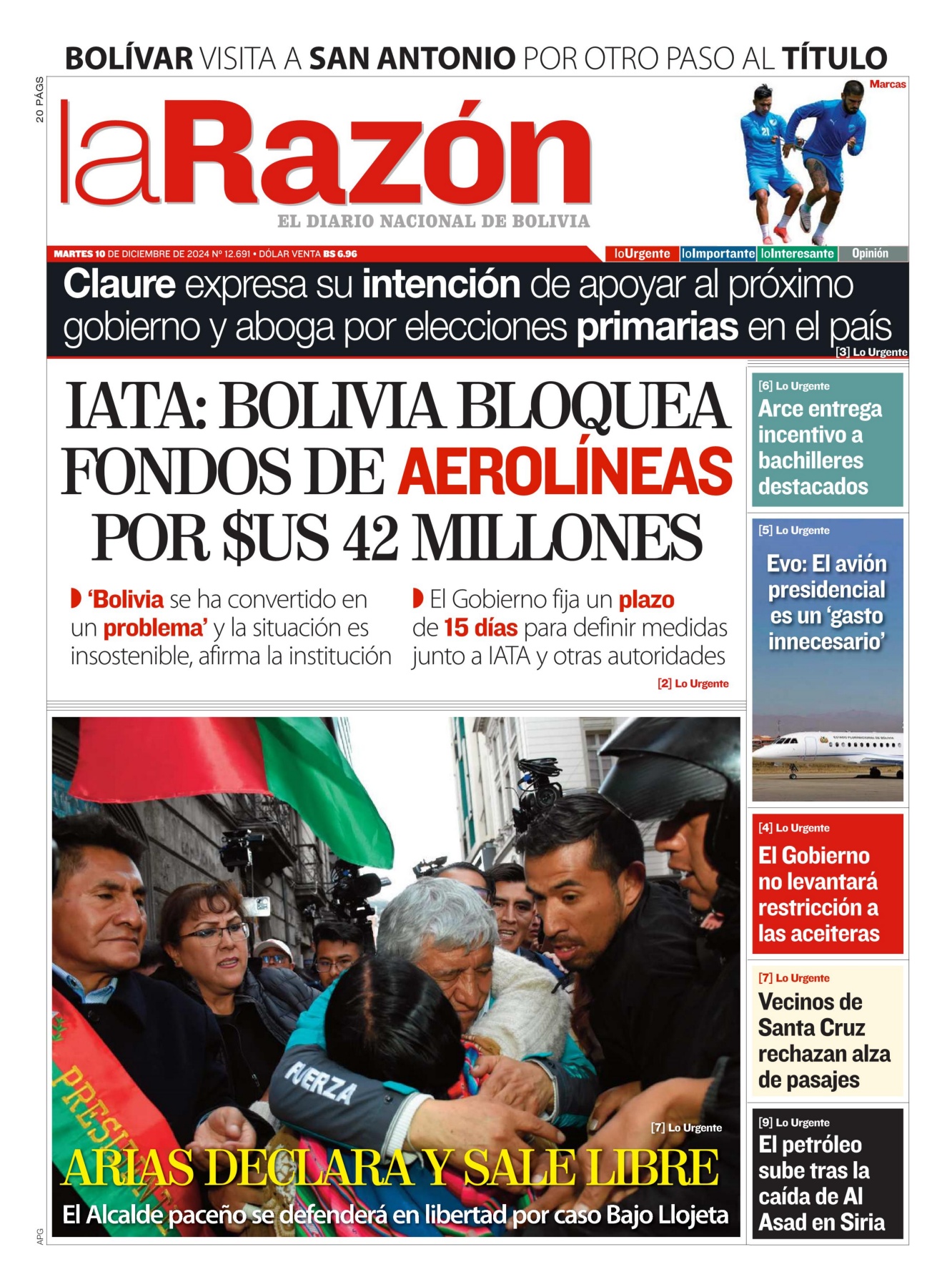 10 de diciembre del 2024 - La Razón