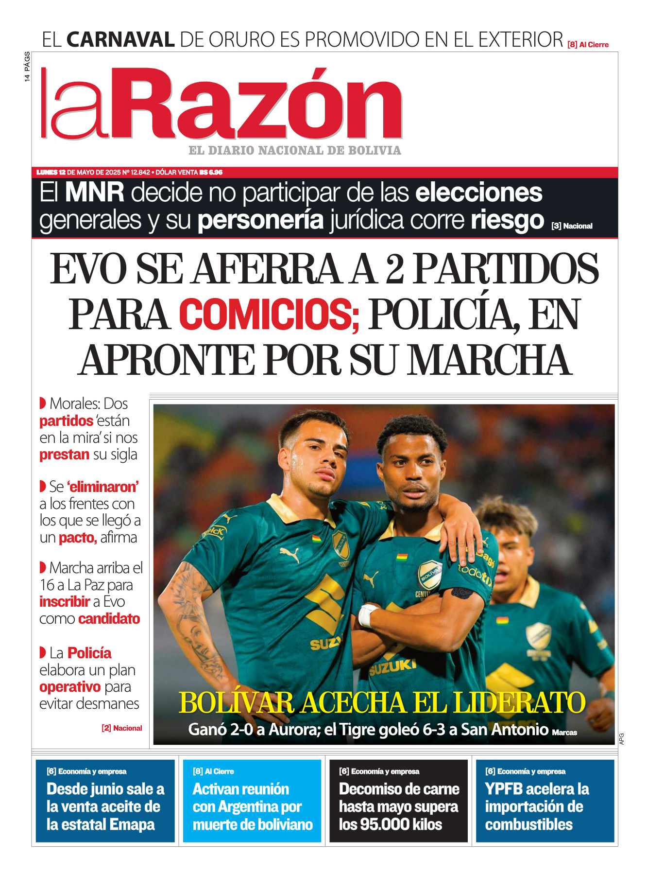 12 de mayo del 2025 - La Razón