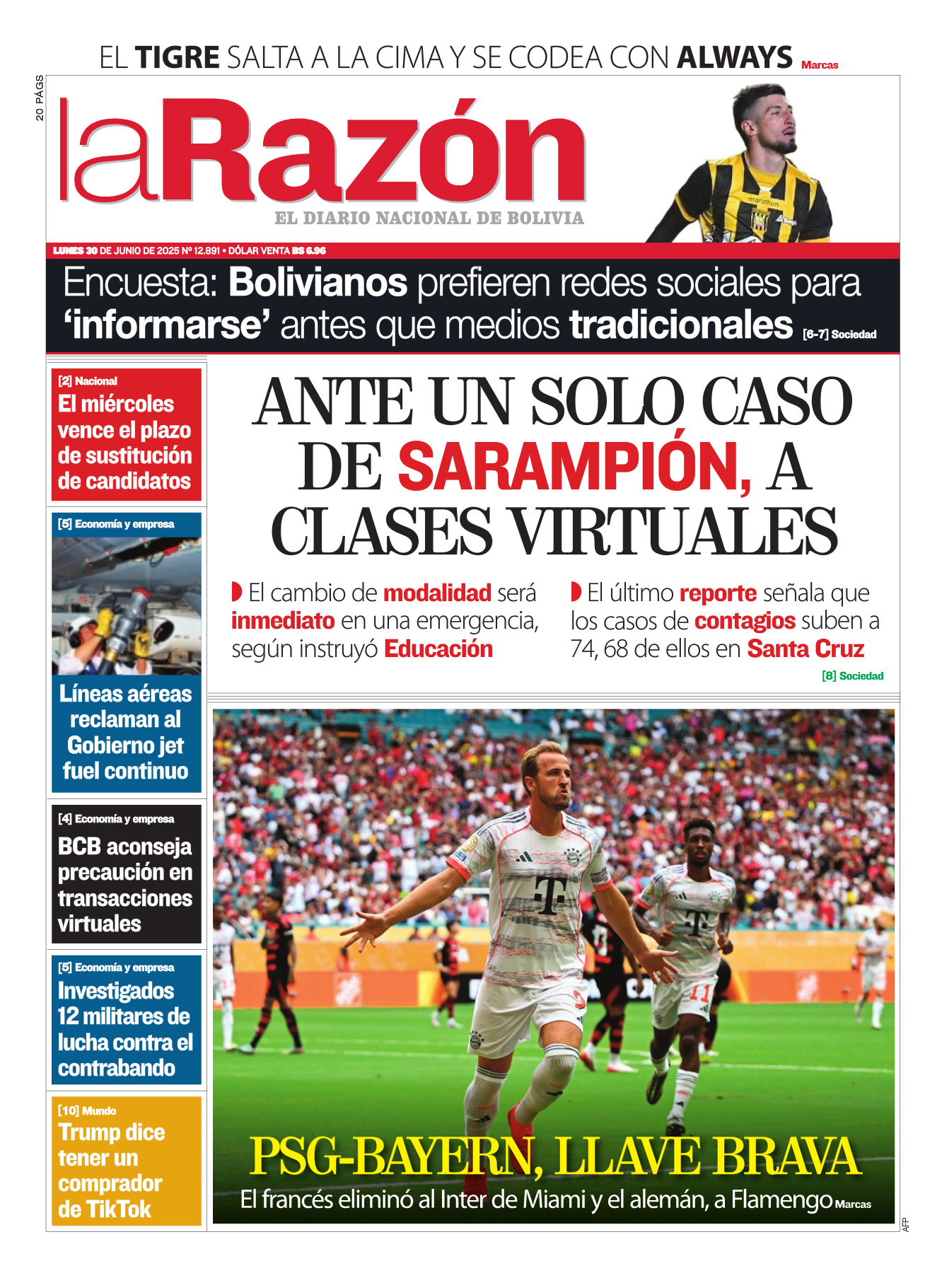 30 de junio del 2025 - La Razón