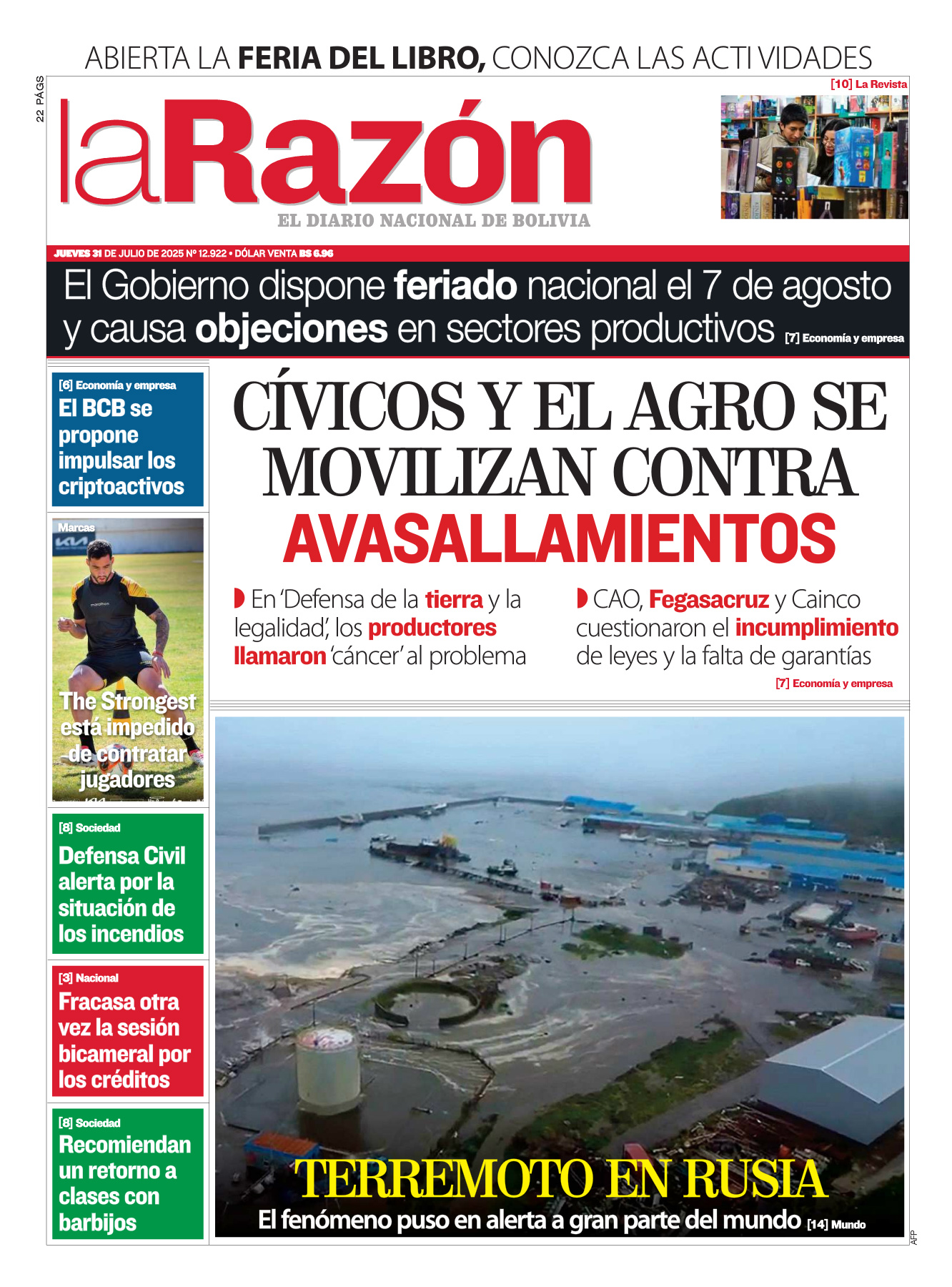31 de julio del 2025 - La Razón