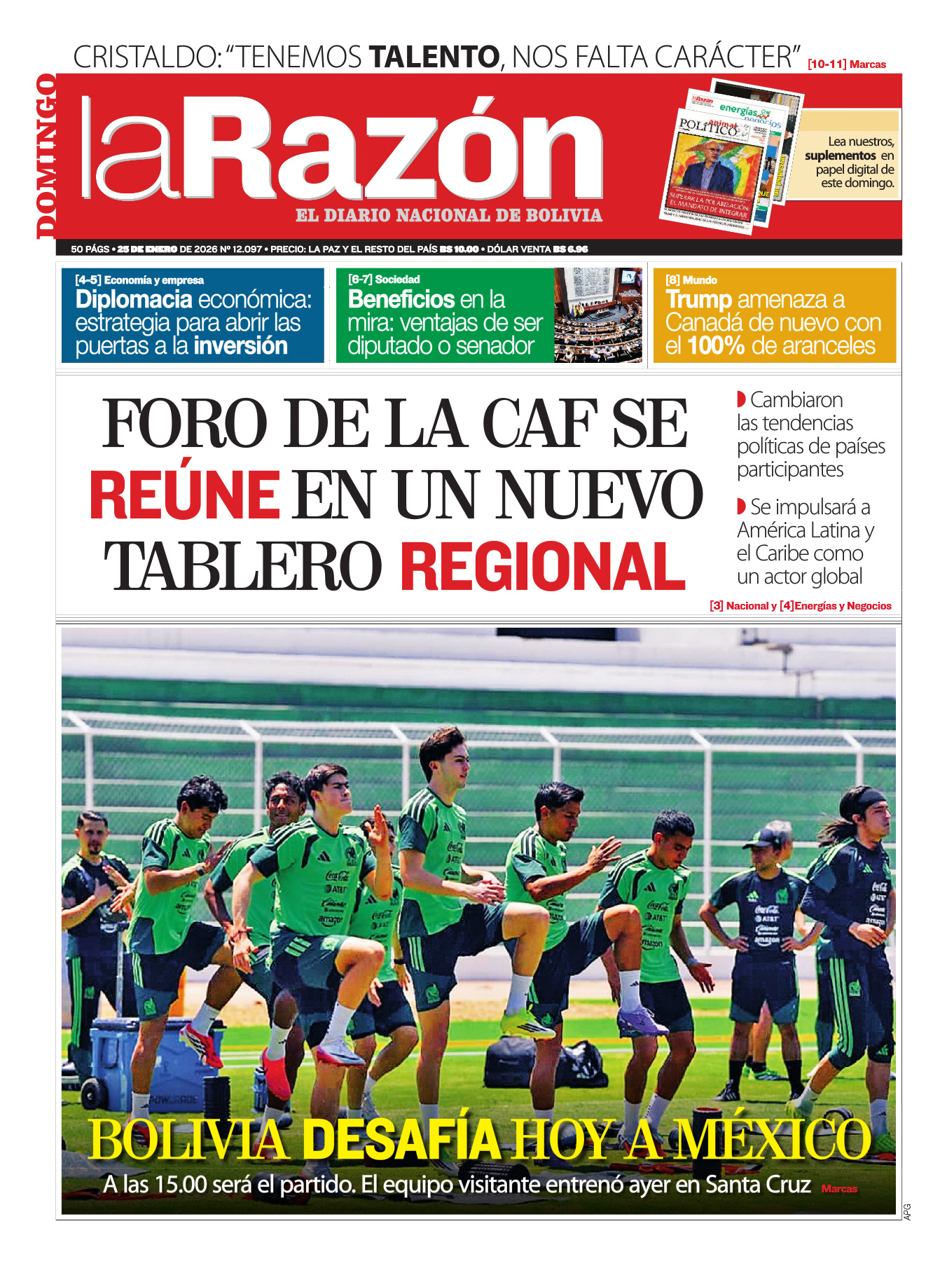 25 de enero del 2026 - La Razón