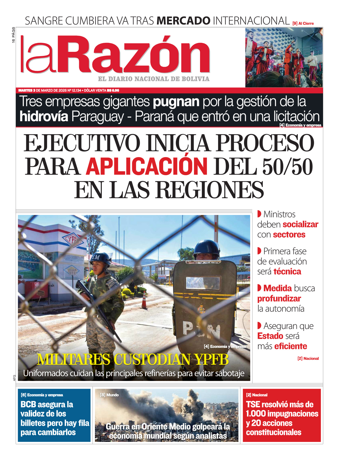 03 de marzo del 2026 - La Razón