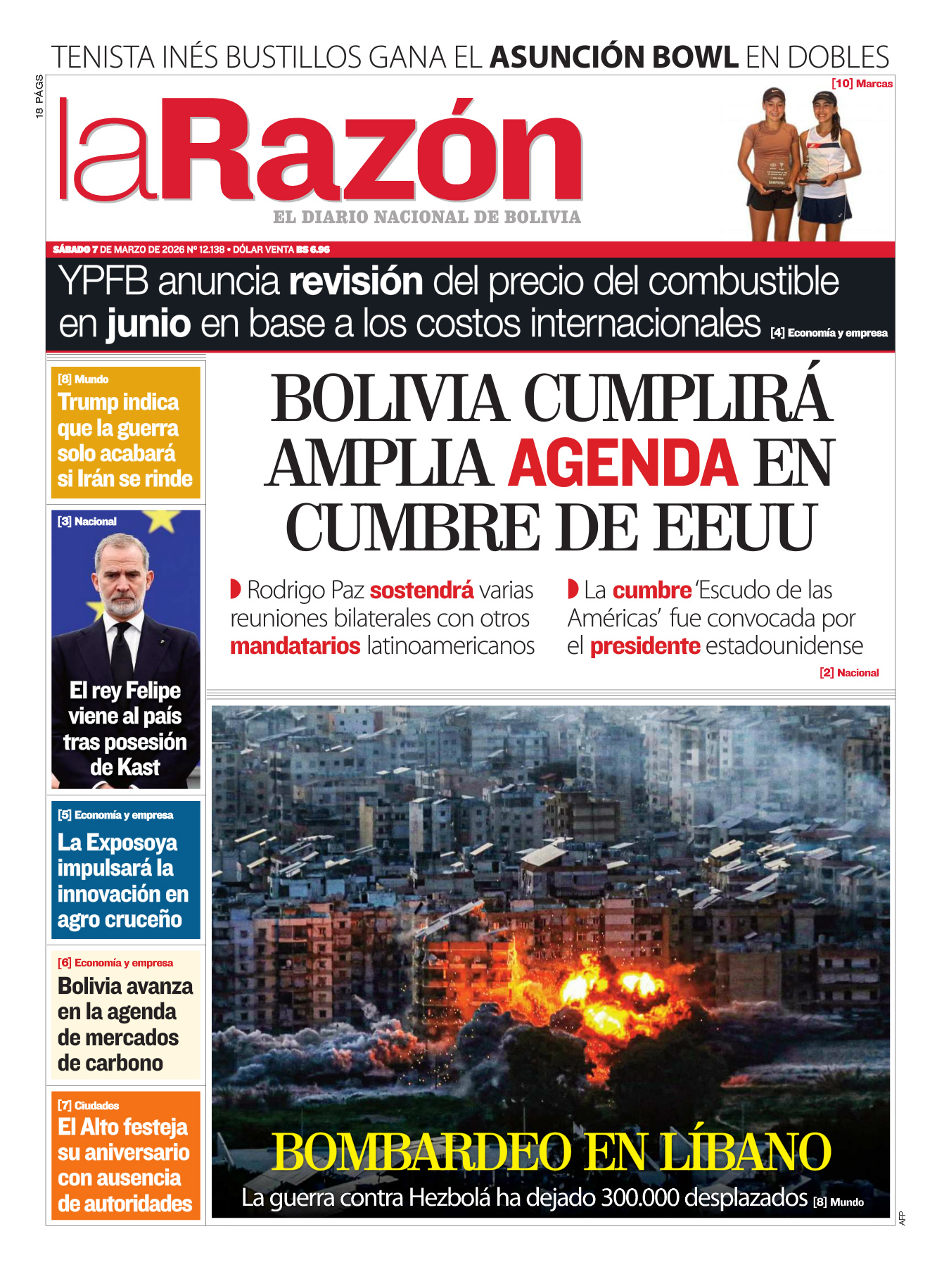 07 de marzo del 2026 - La Razón