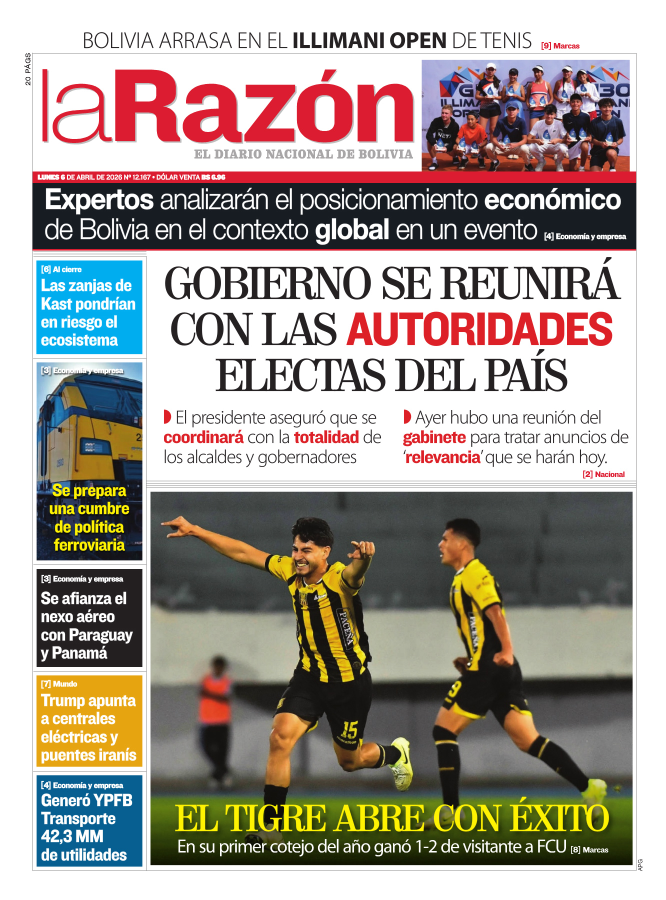 06 de abril del 2026 - La Razón